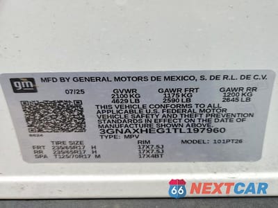 Zdjęcie 13 z 13 samochodu: 2026 CHEVROLET EQUINOX LT VIN:3GNAXHEG1TL197960 - miniatura
