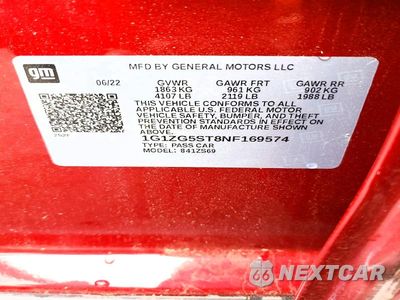 Zdjęcie 12 z 12 samochodu: 2022 CHEVROLET MALIBU RS VIN:1G1ZG5ST8NF169574 - miniatura