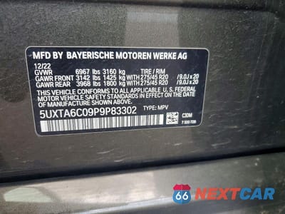 Zdjęcie 13 z 13 samochodu: 2023 BMW X5 XDRIVE45E VIN:5UXTA6C09P9P83302 - miniatura