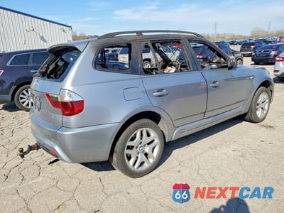 Trzecie zdjęcie samochodu z tyłu: 2007 BMW X3 3.0SI VIN:WBXPC93427WF03776 - miniatura