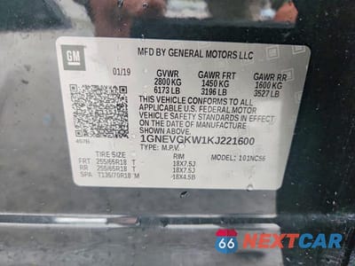 Zdjęcie 13 z 13 samochodu: 2019 CHEVROLET TRAVERSE LT VIN:1GNEVGKW1KJ221600 - miniatura
