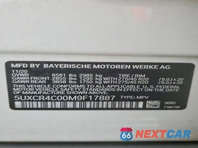 Zdjęcie 14 z 14 samochodu: 2021 BMW X5 SDRIVE 40I VIN:5UXCR4C00M9F17887 - miniatura