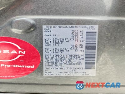 Zdjęcie 13 z 13 samochodu: 2020 NISSAN ROGUE S VIN:5N1AT2MT0LC785663 - miniatura