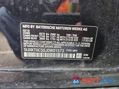 Zdjęcie 12 z 12 samochodu: 2018 BMW X5 XDR40E VIN:5UXKT0C55J0W01573 - miniatura