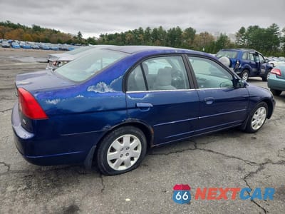 Trzecie zdjęcie samochodu z tyłu: 2001 HONDA CIVIC EX VIN:2HGES26741H542166 - miniatura