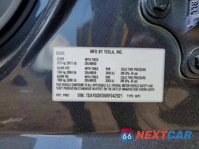 Zdjęcie 12 z 12 samochodu: 2024 TESLA MODEL Y VIN:7SAYGDED6RF042921 - miniatura