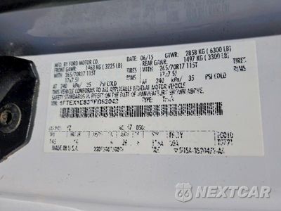 Zdjęcie 12 z 12 samochodu: 2015 FORD F150 SUPER CAB VIN:1FTEX1E83FFB92042 - miniatura