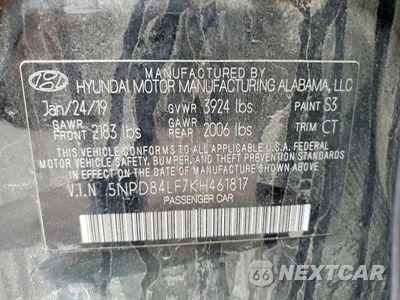 Zdjęcie 12 z 12 samochodu: 2019 HYUNDAI ELANTRA SEL VIN:5NPD84LF7KH461817 - miniatura