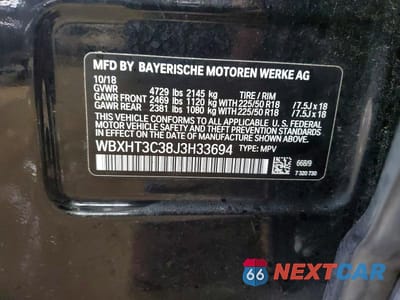 Zdjęcie 12 z 12 samochodu: 2018 BMW X1 XDRIVE28I VIN:WBXHT3C38J3H33694 - miniatura