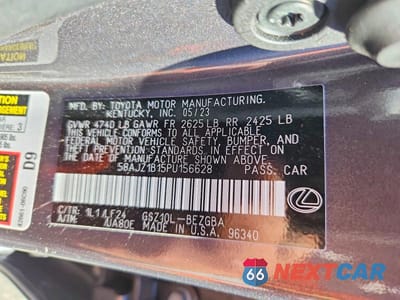 Zdjęcie 12 z 12 samochodu: 2023 LEXUS ES 350 F SPORT HANDLING VIN:58AJZ1B15PU156628 - miniatura