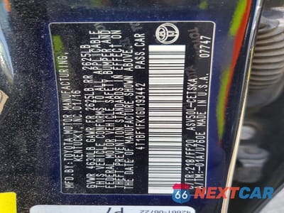 Zdjęcie 12 z 12 samochodu: 2016 TOYOTA CAMRY SE VIN:4T1BF1FK1GU193442 - miniatura