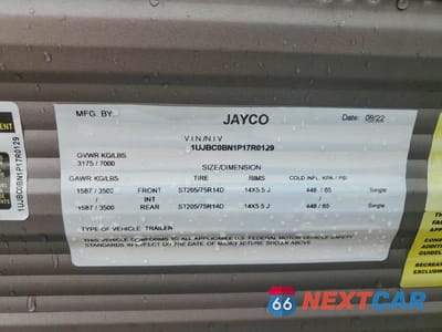 Zdjęcie 10 z 10 samochodu: 2023 JAYCO CAMPER VIN:1UJBC0BN1P17R0129 - miniatura
