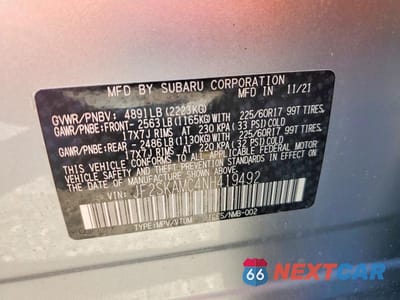 Zdjęcie 13 z 13 samochodu: 2022 SUBARU FORESTER WILDERNESS VIN:JF2SKAMC4NH419492 - miniatura