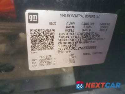 Zdjęcie 14 z 14 samochodu: 2022 CADILLAC ESCALADE ESV LUXURY VIN:1GYS3JKL2NR330958 - miniatura