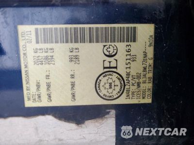 Zdjęcie 12 z 12 samochodu: 2011 NISSAN ALTIMA 3.5 SR VIN:1N4BL2AP4BC151163 - miniatura