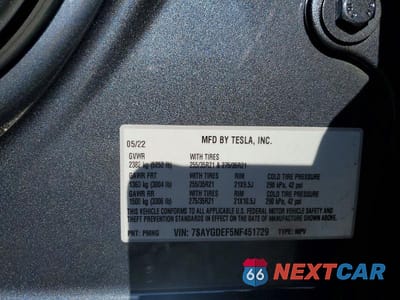 Zdjęcie 13 z 13 samochodu: 2022 TESLA MODEL Y VIN:7SAYGDEF5NF451729 - miniatura