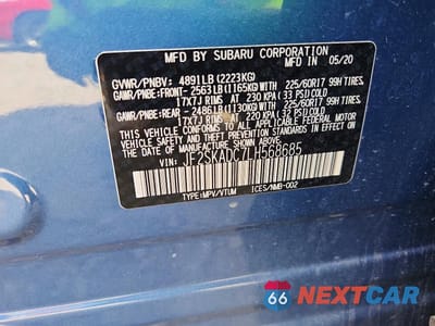 Zdjęcie 12 z 12 samochodu: 2020 SUBARU FORESTER VIN:JF2SKADC7LH568685 - miniatura