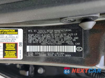 Zdjęcie 13 z 13 samochodu: 2025 LEXUS ES 350 LUXURY VIN:58AEZ1B19SU212869 - miniatura