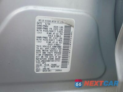 Zdjęcie 13 z 13 samochodu: 2010 NISSAN ROGUE S VIN:JN8AS5MV7AW107731 - miniatura