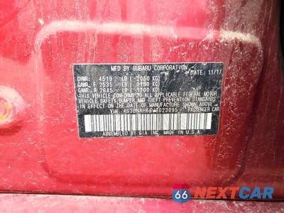 Zdjęcie 12 z 12 samochodu: 2018 SUBARU LEGACY 2.5I PREMIUM VIN:4S3BNAH66J3023095 - miniatura