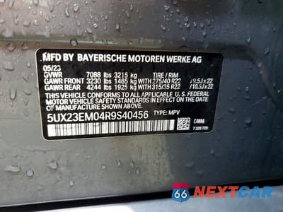 Zdjęcie 14 z 14 samochodu: 2024 BMW X7 XDRIVE40I VIN:5UX23EM04R9S40456 - miniatura