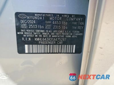 Zdjęcie 13 z 13 samochodu: 2025 HYUNDAI SONATA SEL VIN:KMHL64JA3SA475287 - miniatura