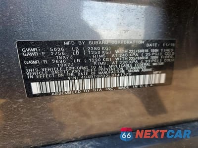 Zdjęcie 13 z 13 samochodu: 2020 SUBARU OUTBACK TOURING LDL VIN:4S4BTGPD2L3141779 - miniatura