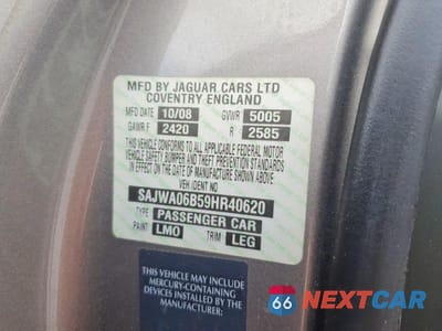 Zdjęcie 12 z 12 samochodu: 2009 JAGUAR XF PREMIUM LUXURY VIN:SAJWA06B59HR40620 - miniatura