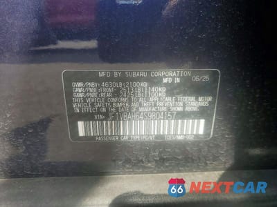 Zdjęcie 12 z 12 samochodu: 2025 SUBARU WRX PREMIUM VIN:JF1VBAH64S9804157 - miniatura