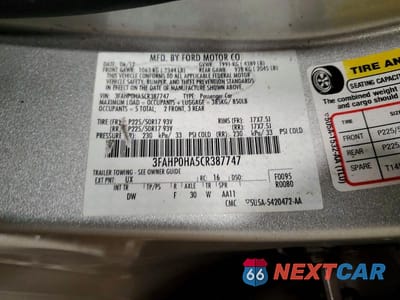 Zdjęcie 13 z 13 samochodu: 2012 FORD FUSION SE VIN:3FAHP0HA5CR387747 - miniatura