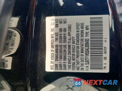 Zdjęcie 13 z 13 samochodu: 2010 HONDA ACCORD CROSSTOUR EXL VIN:5J6TF1H55AL008493 - miniatura