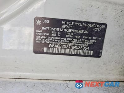 Zdjęcie 13 z 13 samochodu: 2017 BMW 340 I VIN:WBA8B3G37HNU35964 - miniatura