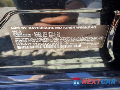 Zdjęcie 12 z 12 samochodu: 2016 BMW 740 I VIN:WBA7E2C54GG503919 - miniatura