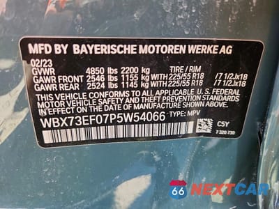 Zdjęcie 14 z 14 samochodu: 2023 BMW X1 XDRIVE28I VIN:WBX73EF07P5W54066 - miniatura