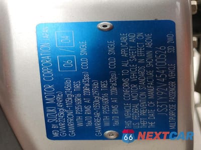 Zdjęcie 12 z 12 samochodu: 2005 SUZUKI XL7 EX VIN:JS3TY92V454100526 - miniatura