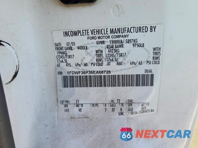 Zdjęcie 10 z 10 samochodu: 2006 FORD F350 SUPER DUTY VIN:1FDWF36P36EA66726 - miniatura