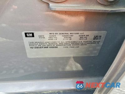 Zdjęcie 13 z 13 samochodu: 2017 CHEVROLET MALIBU LT VIN:1G1ZE5ST3HF189208 - miniatura