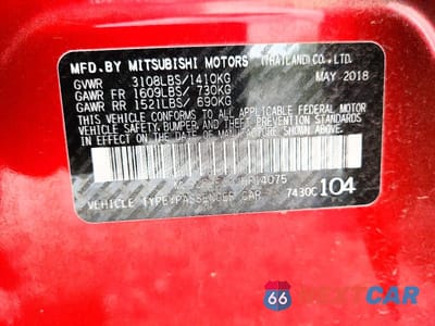 Zdjęcie 12 z 12 samochodu: 2018 MITSUBISHI MIRAGE G4 ES VIN:ML32F3FJ0JHF14075 - miniatura