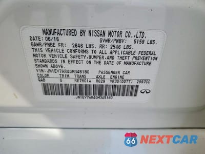 Zdjęcie 12 z 12 samochodu: 2016 INFINITI Q50 3.0T PREMIUM VIN:JN1EV7AR4GM345180 - miniatura