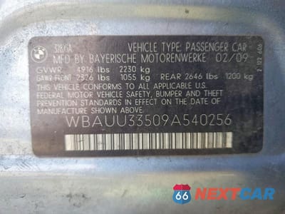Zdjęcie 12 z 12 samochodu: 2009 BMW 328 XIT VIN:WBAUU33509A540256 - miniatura