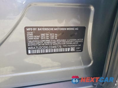 Zdjęcie 12 z 12 samochodu: 2020 BMW 750 XI VIN:WBA7U2C0XLCD49776 - miniatura