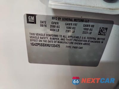 Zdjęcie 12 z 12 samochodu: 2017 BUICK LACROSSE ESSENCE VIN:1G4ZP5SSXHU133475 - miniatura