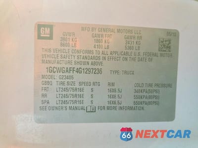 Zdjęcie 13 z 13 samochodu: 2016 CHEVROLET EXPRESS G2500 VIN:1GCWGAFF4G1297236 - miniatura