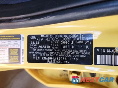 Zdjęcie 12 z 12 samochodu: 2016 KIA RIO LX VIN:KNADM4A34G6611546 - miniatura