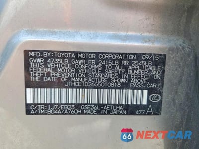 Zdjęcie 13 z 13 samochodu: 2016 LEXUS IS 350 VIN:JTHCE1D26G5010818 - miniatura