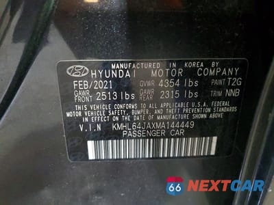 Zdjęcie 12 z 12 samochodu: 2021 HYUNDAI SONATA SEL VIN:KMHL64JAXMA144449 - miniatura