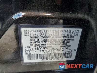 Zdjęcie 12 z 12 samochodu: 2014 NISSAN SENTRA S VIN:3N1AB7AP3EY211485 - miniatura