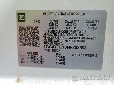 Zdjęcie 12 z 12 samochodu: 2022 CHEVROLET SILVERADO K3500 LT VIN:1GC4YTEY0NF302693 - miniatura