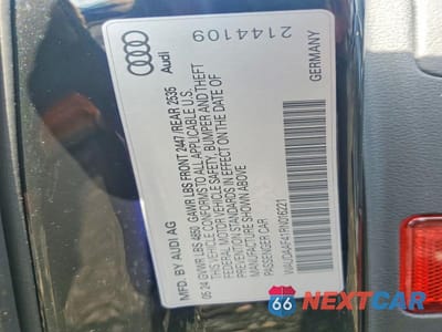 Zdjęcie 12 z 12 samochodu: 2024 AUDI A4 PREMIUM 45 VIN:WAUDAAF41RN016221 - miniatura