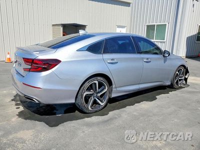 Trzecie zdjęcie samochodu z tyłu: 2019 HONDA ACCORD SPORT VIN:1HGCV1F38KA127437 - miniatura